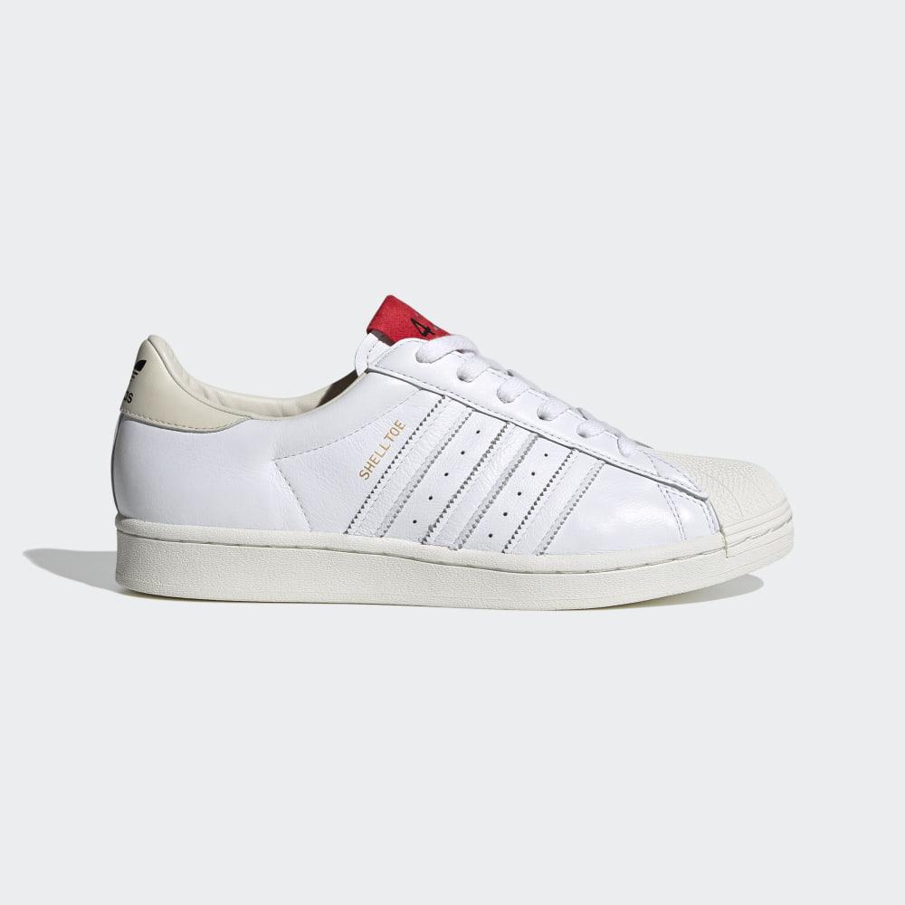 Adidas Men's 424 Shell-Toe Shell Toe Originals Shoes White/Deep Red Ireland FW7624